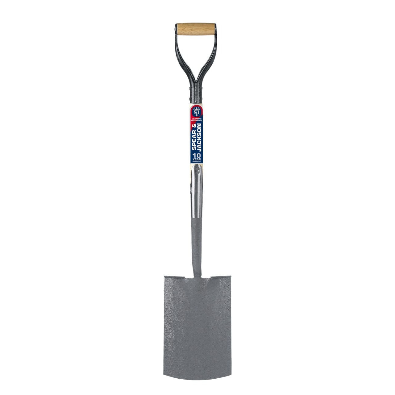 Spear & Jackson Neverbend Professional Treaded Digging Spade – Heavy-Duty Forged Carbon Steel Garden Spade for Tough Soil and Precision Digging